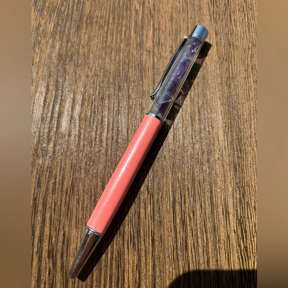 Coral Pink Amethyst Pen
